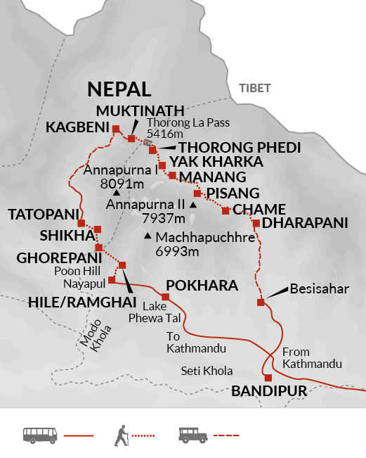 Map 18 day itinerary